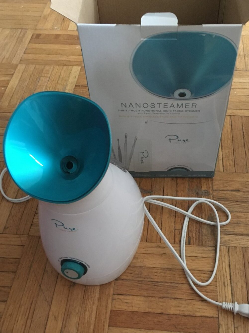 NanoSteamer 3-in-1 Ionic Facial Steamer By Pure Daily Care.